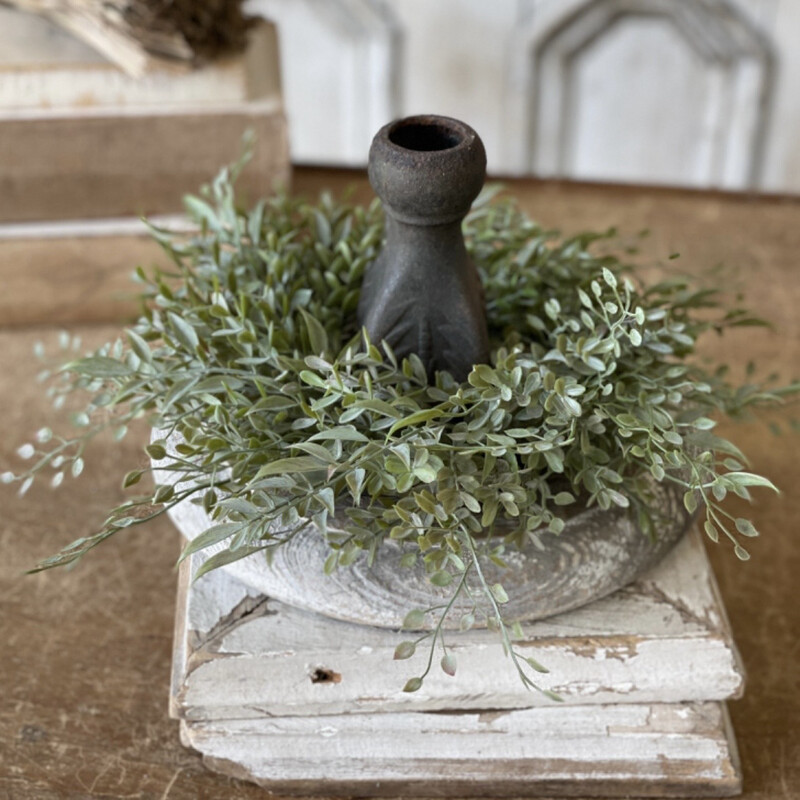 Lan 3" Mixed Sage Candle Ring