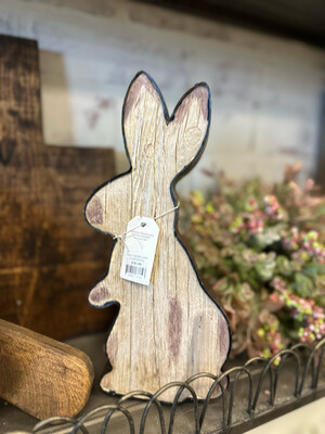 Han Tall Wooden Look Bunny 9.75x4.5x1.75