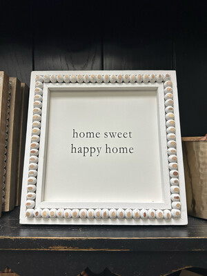 MP home Beaded Square Plaque 10x10