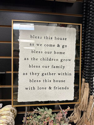 MP bless this house Wall Plaque 16.75x14