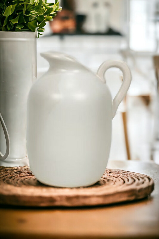 PDG 8.6&quot; White Ceramic Pitcher