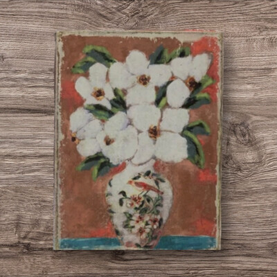 Cco White Flowers In Vase 9x12 Canvas Wall Decor