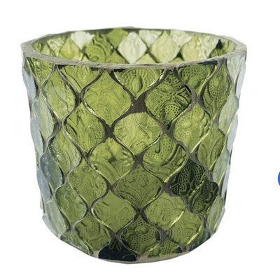 Cco Green Recycled Glass Votive Holder 4.25x4