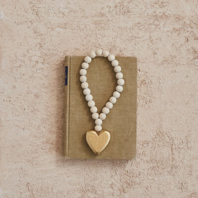 Cco Gold Heart Natural Beads 8.5"