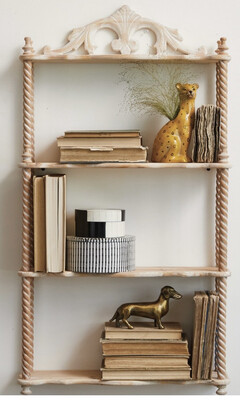 Cco Wood Wall Shelf w/3 Shelves 18.75x5.75x34.5