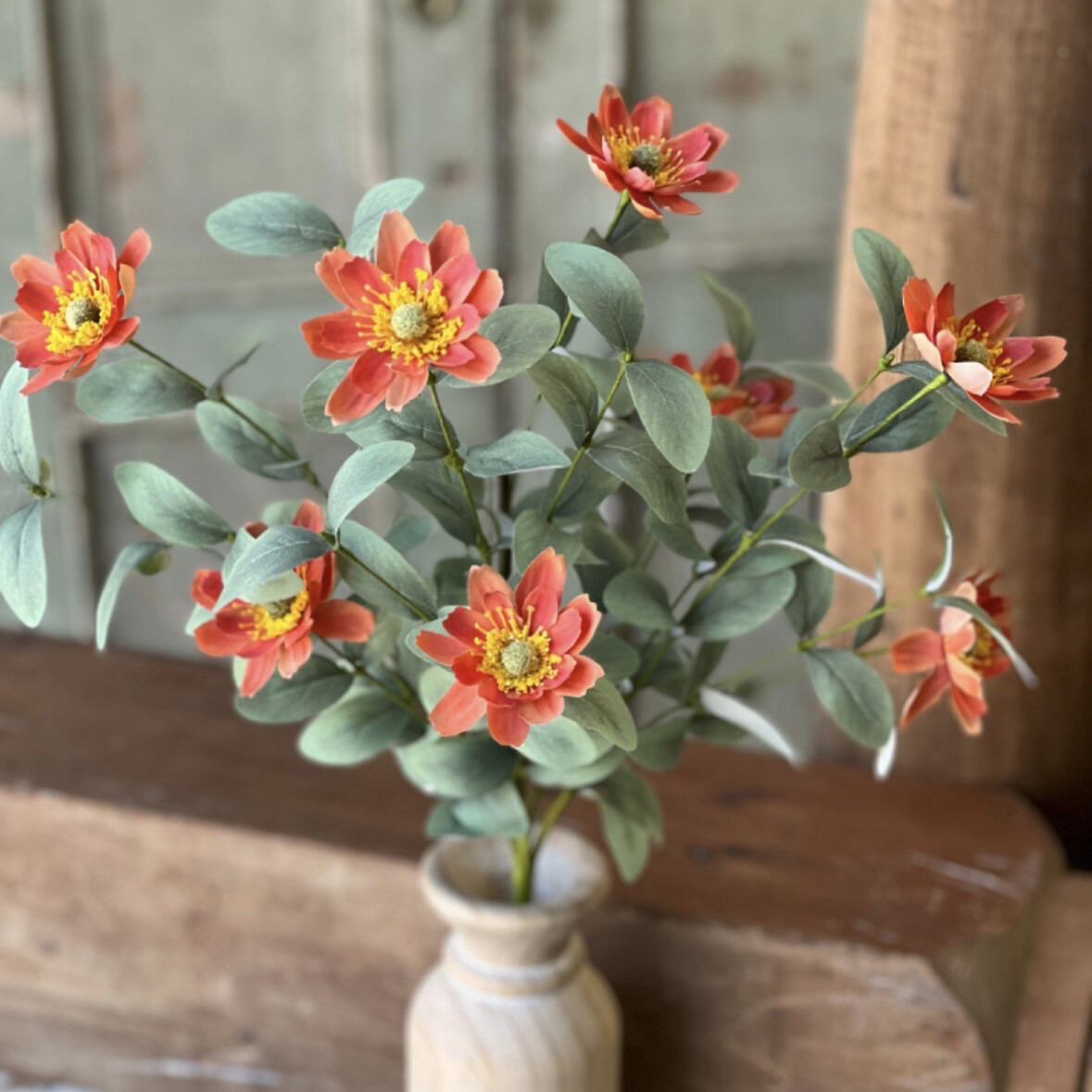 Lan 19.5&quot; Persimmon Foxtrot Blooms