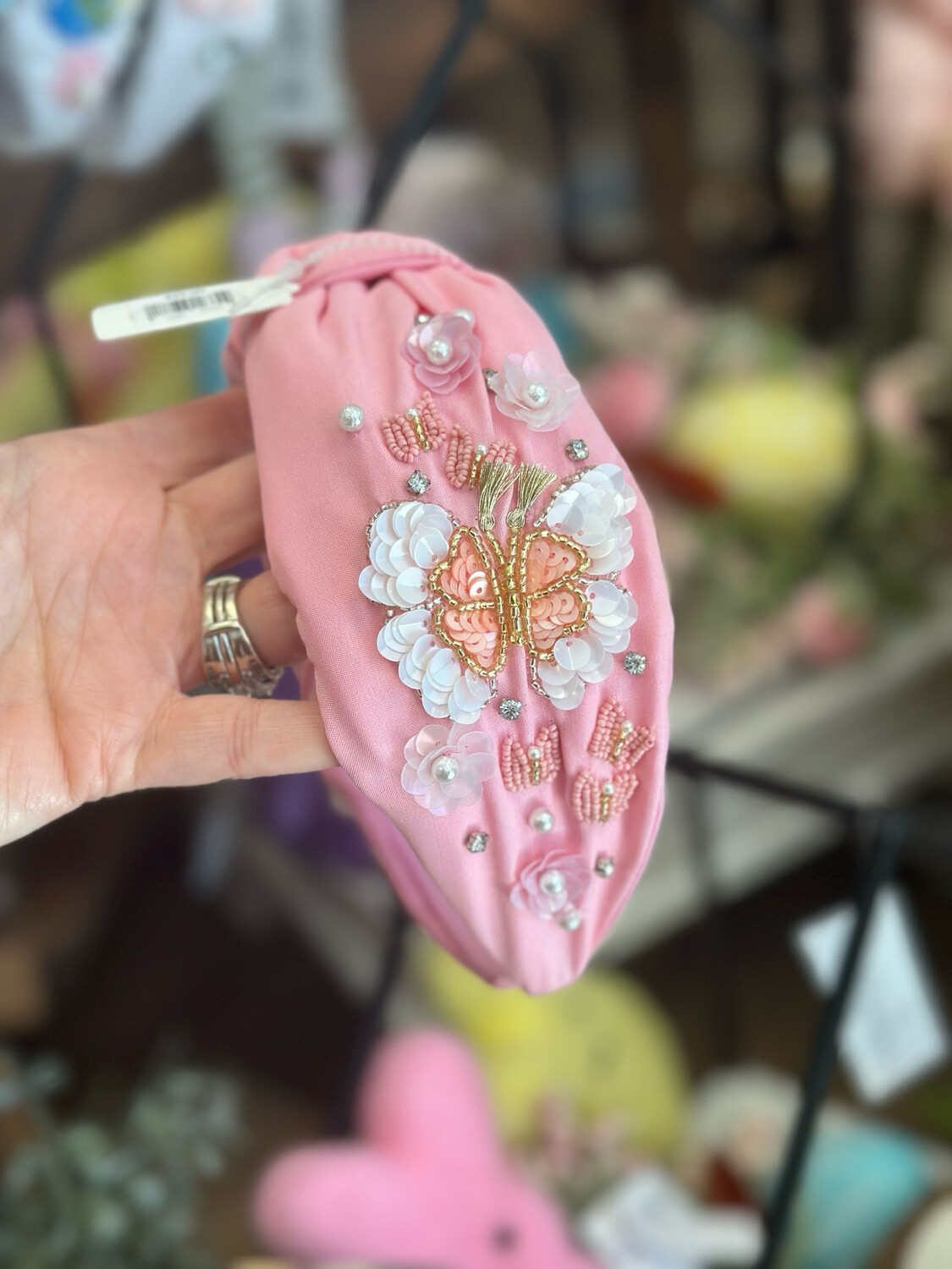 DAV HB Beaded Pink Butterfly