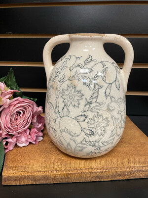 Pdg 7" Heirloom Handle Vase