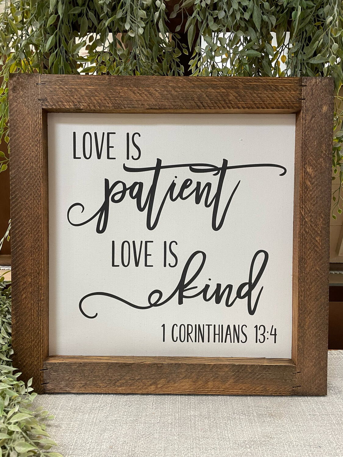 Jarmz 15x15 Corinth Love Is Patient Natural