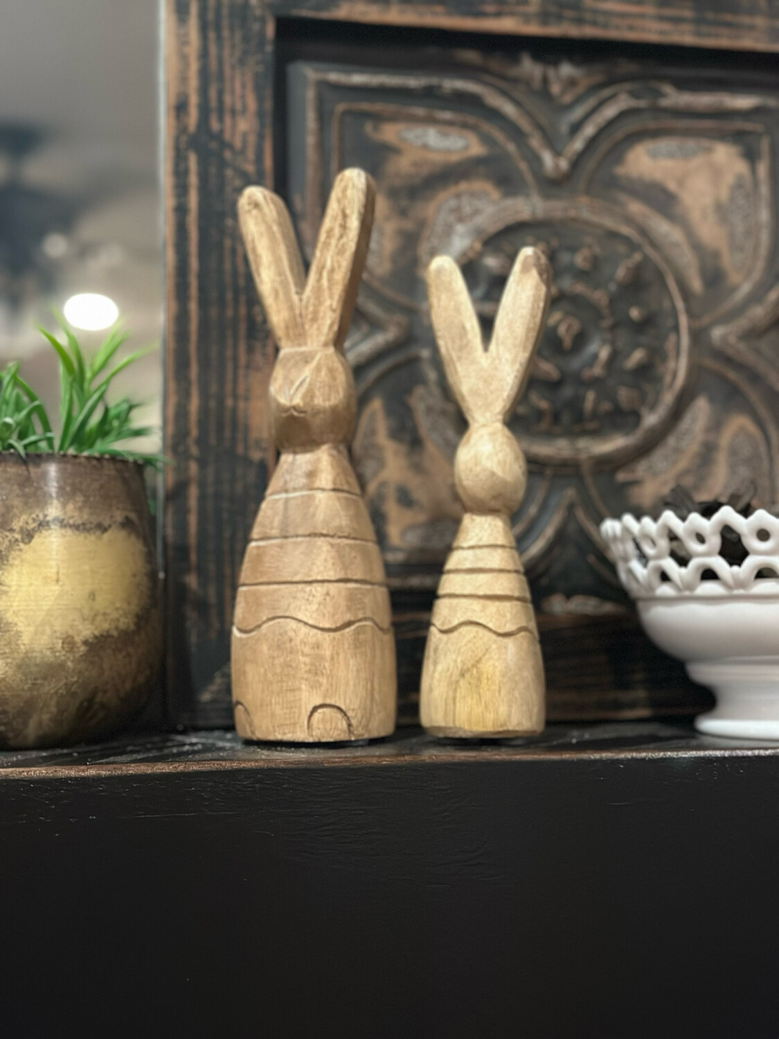 WT Tall Wood Bunny 2.5x2.5x10