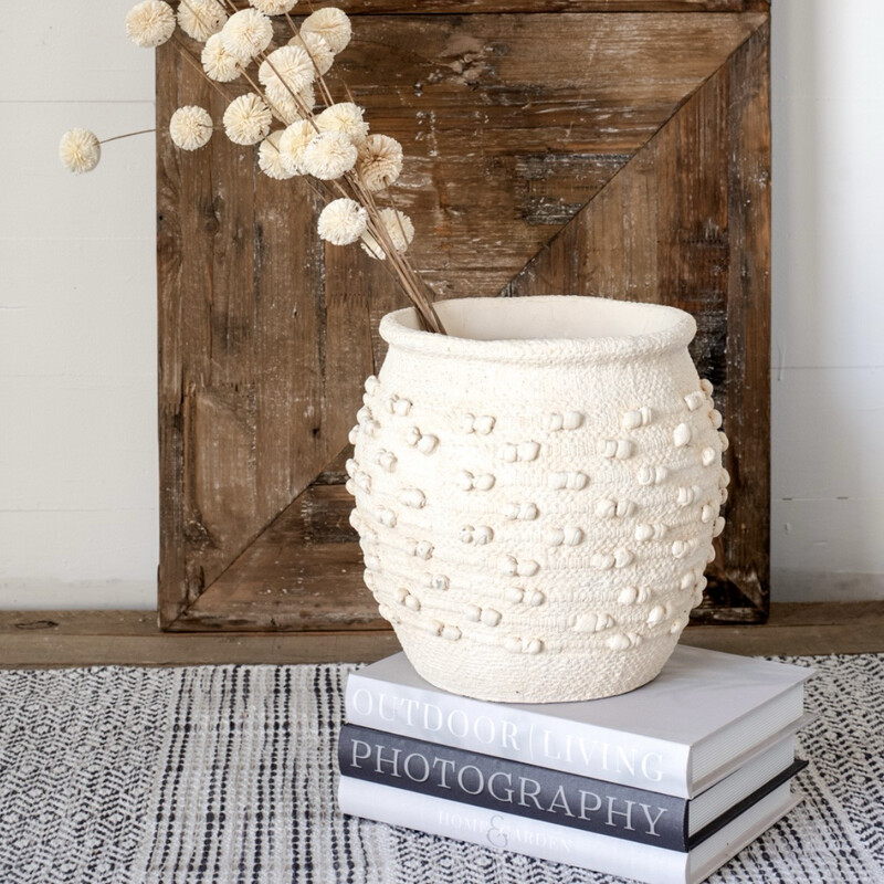 Pdg 10.6&quot; White Knot Vase