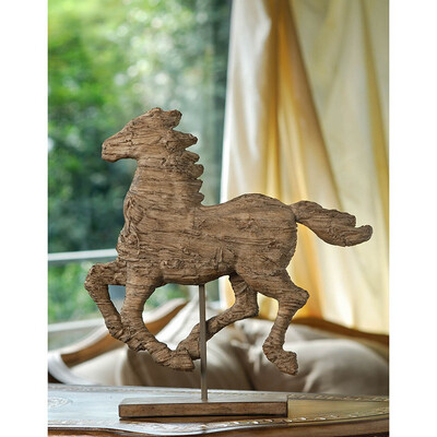 AB Md Horse Statue On Stand 14.5x13.5x3