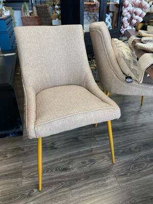 AB Gold Leg Fabric Chair