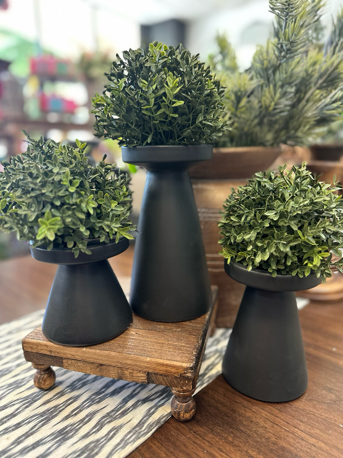 IH 4.25x8 Charcoal Matte Stoneware Candle Holder