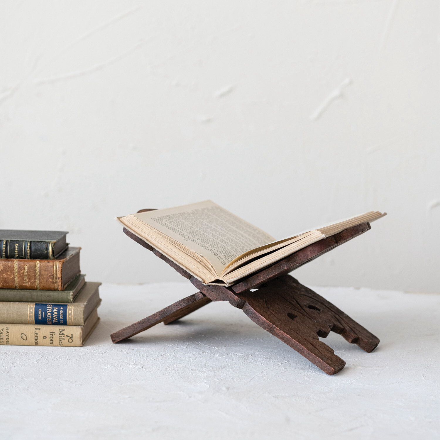 CCO 11.5x7x6 Decorative Reclaimed Wood Book Holder