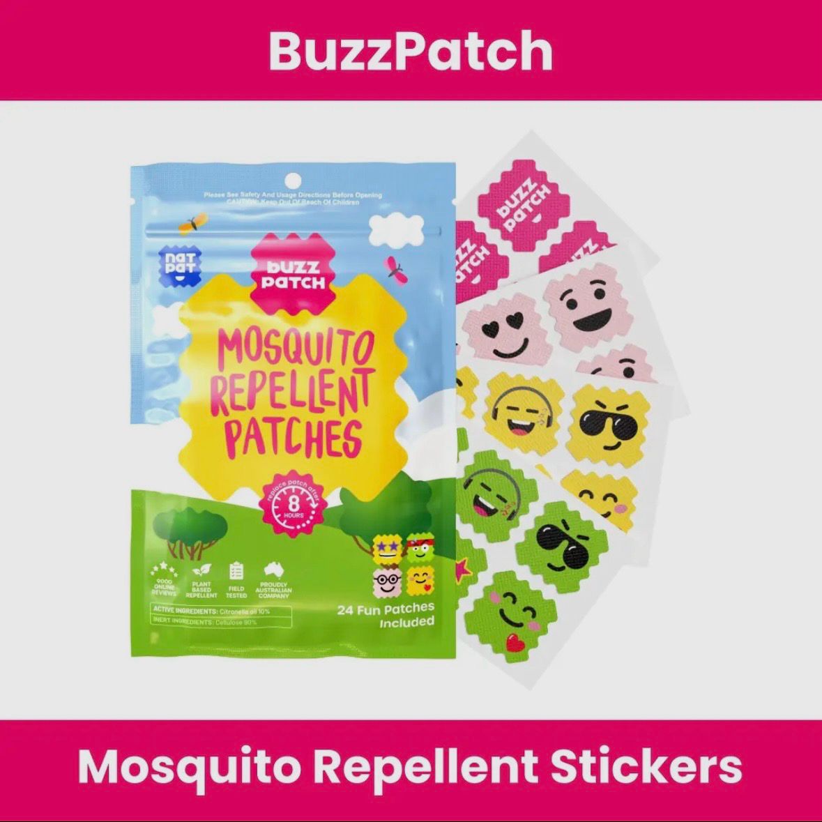 Buzz Patch Mosq Repellant Stickers
