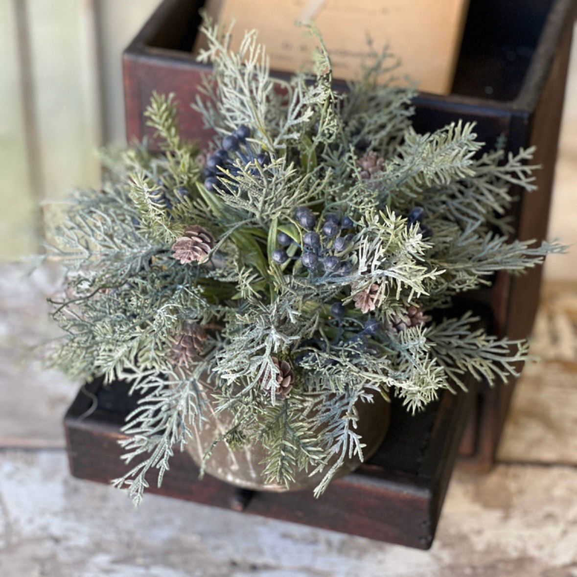 Lan 12&quot; Blue Siberian Cypress Half Sphere