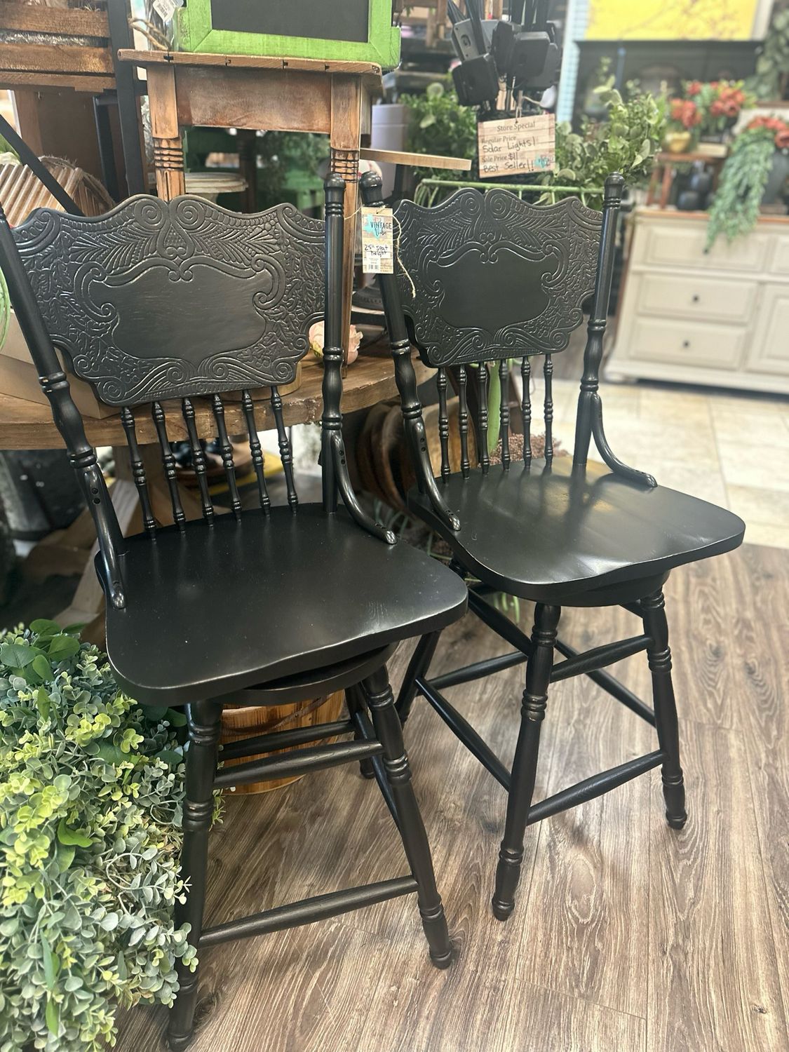 VV Blk Counter Stools Pair sale 