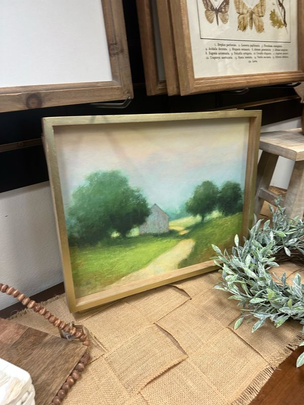 VIP 15.75x12.6 Landscape Frame Green Trees &amp; House
