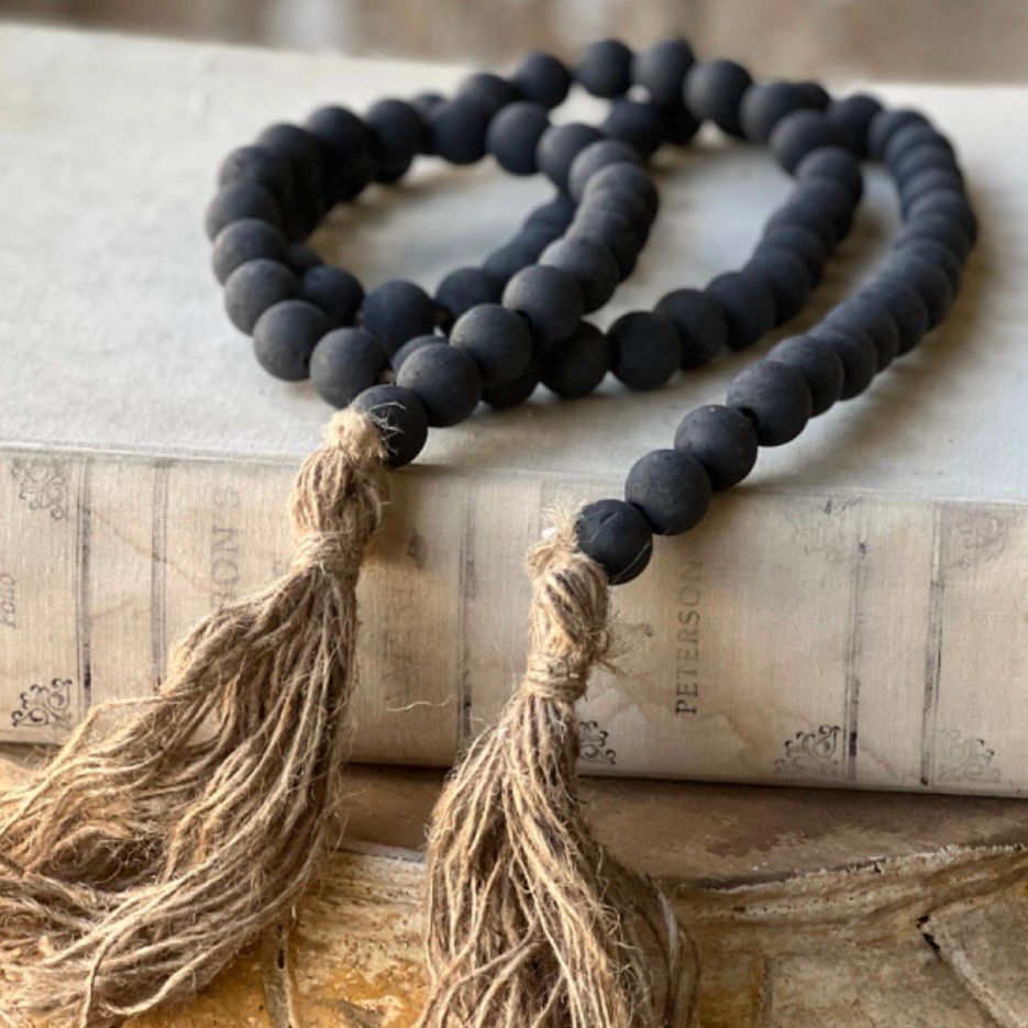Lan Tassel Tied Garland | Black 59&quot;