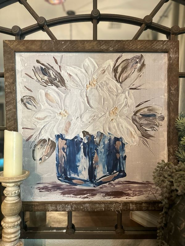 SCM 24x24 Blue Vase Magnolia