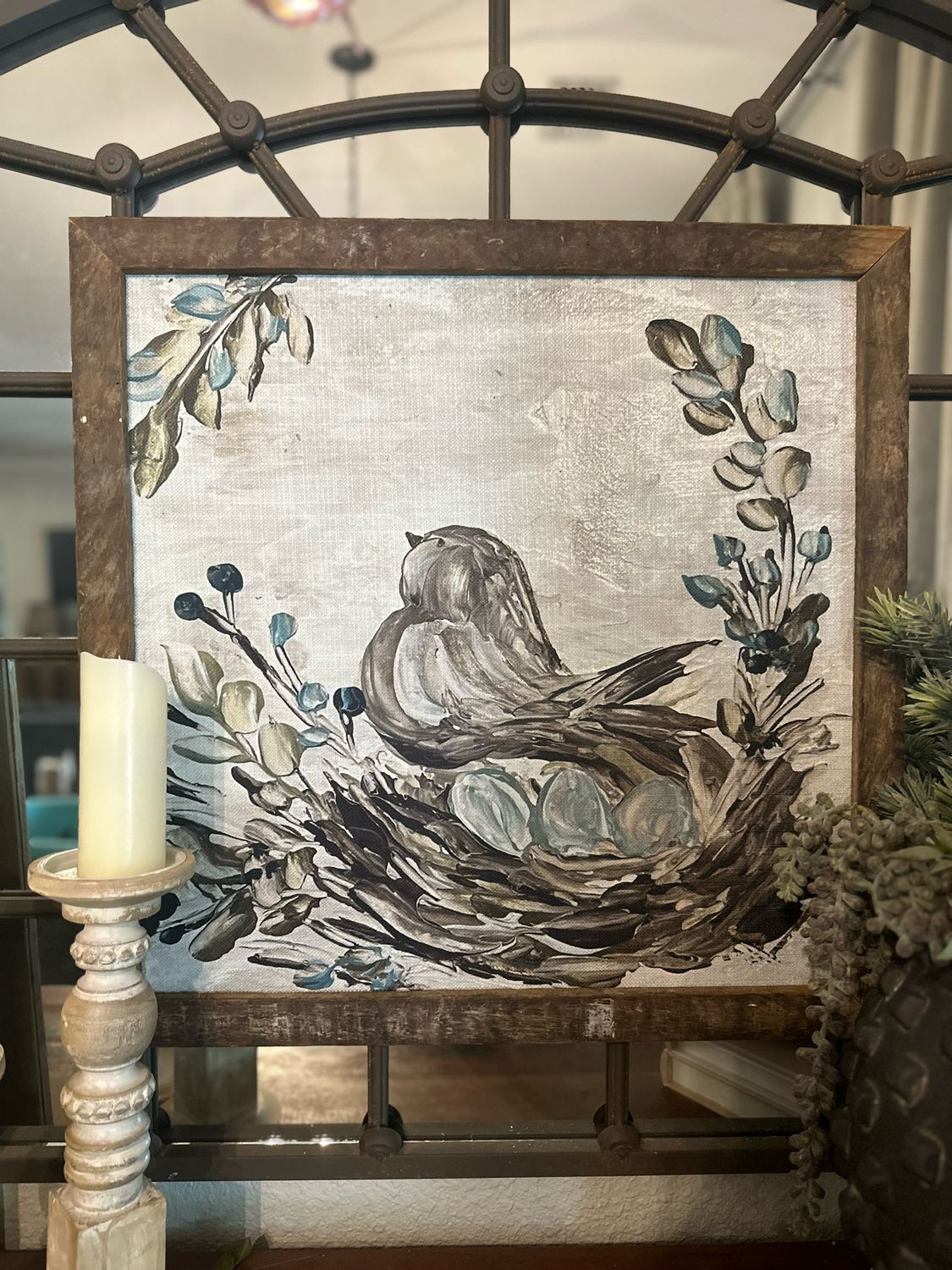 SCM 24x24 Teal Bird