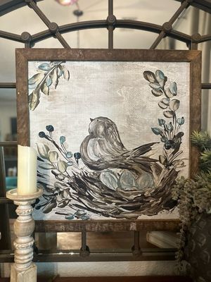 SCM 24x24 Teal Bird
