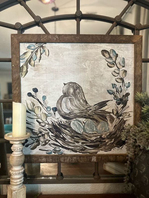 SCM 24x24 Teal Bird