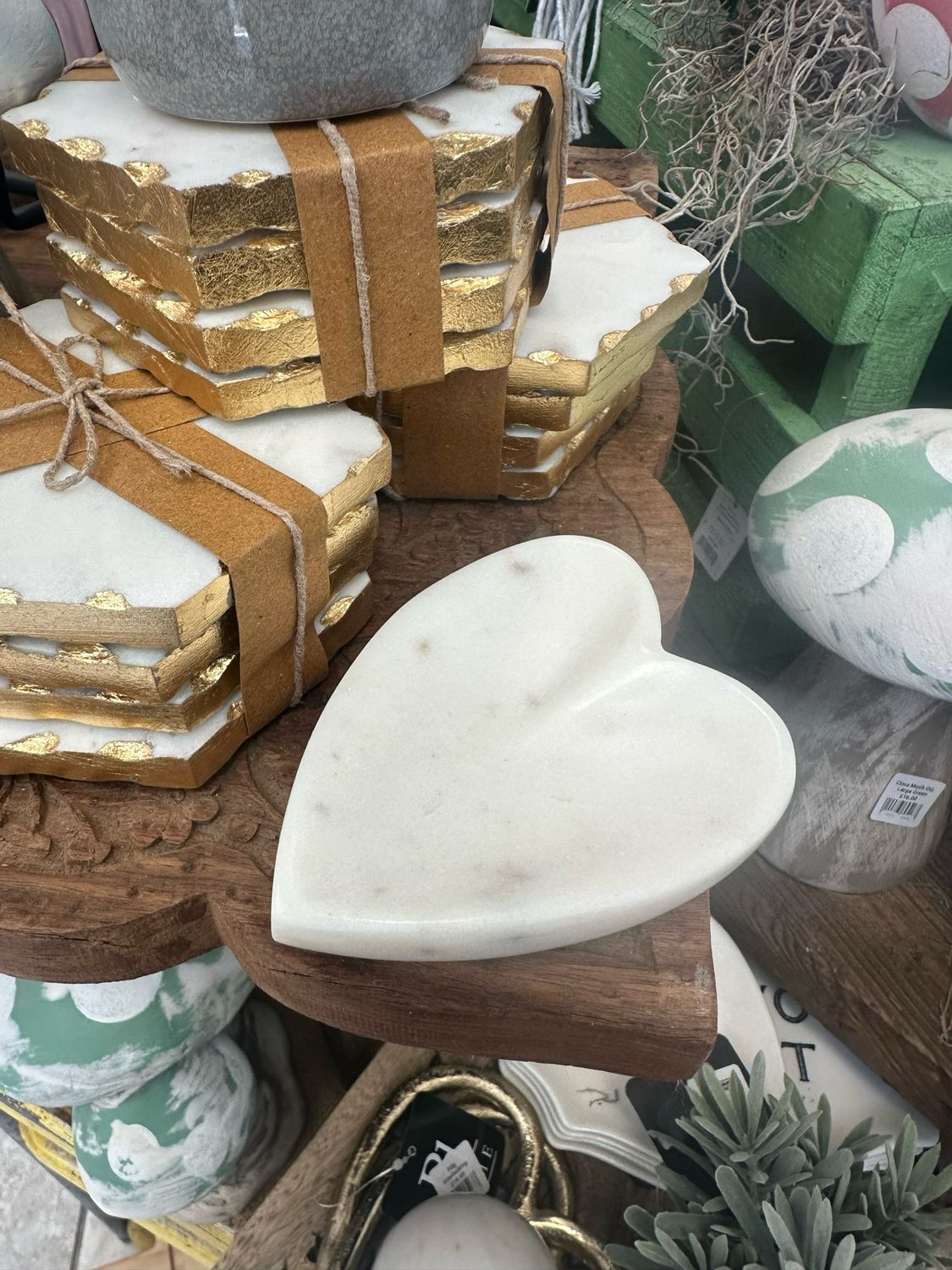 Pdg 4&quot; Marble Heart Tray