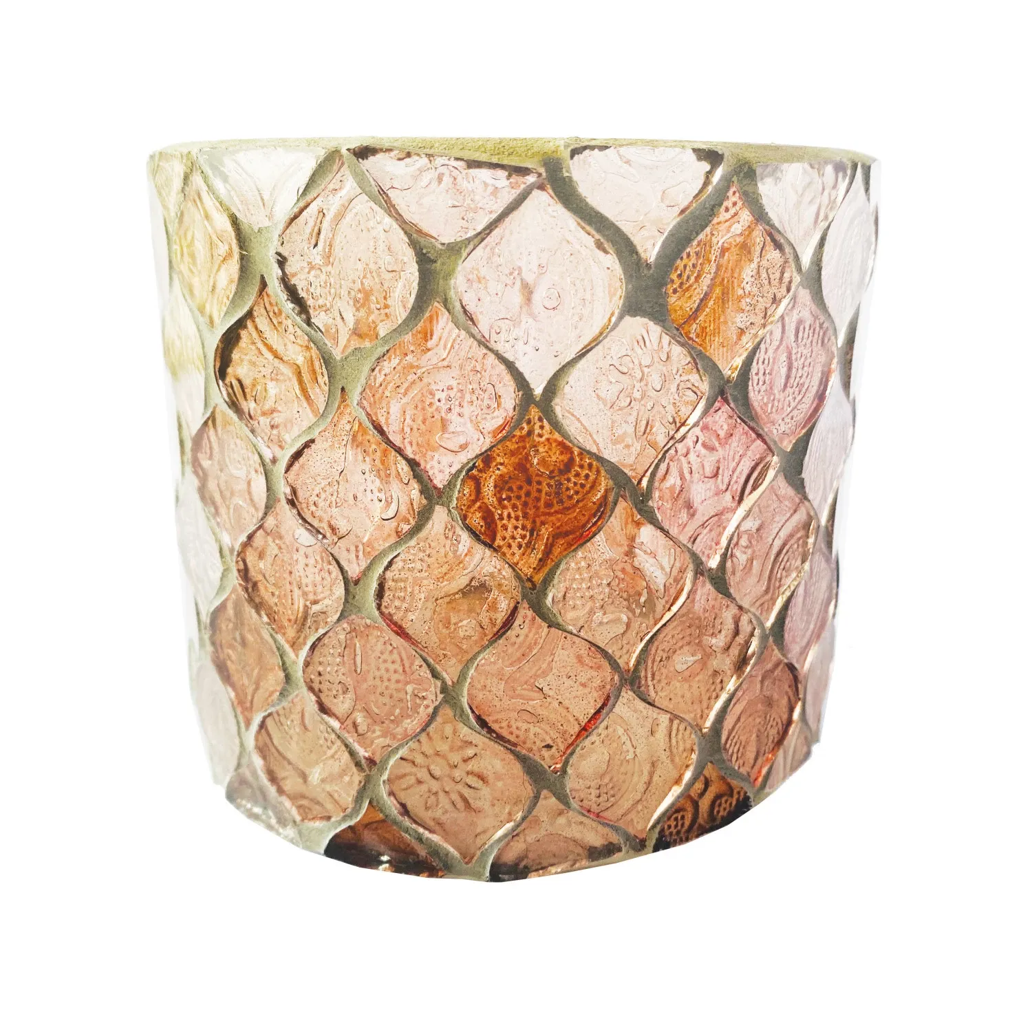 Cco Purple Recycled Glass Votive Holder 3x3