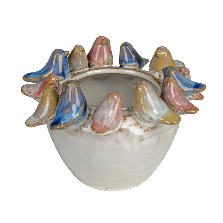 CCO Planter W Birds 5x3.25