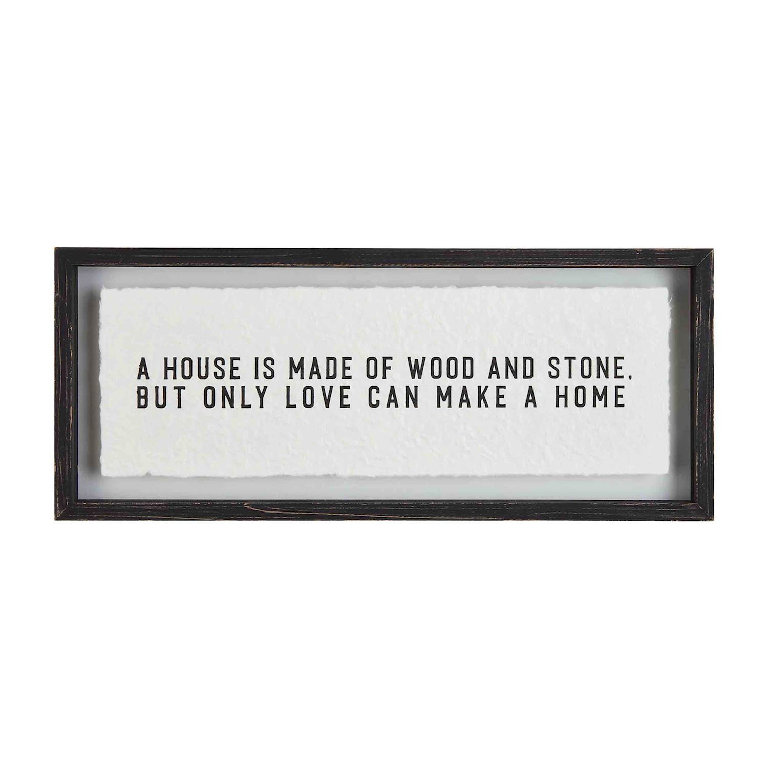 MP 24.25x10 House Made Black Frame Plaque