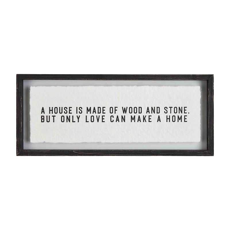 MP 24.25x10 House Made Black Frame Plaque
