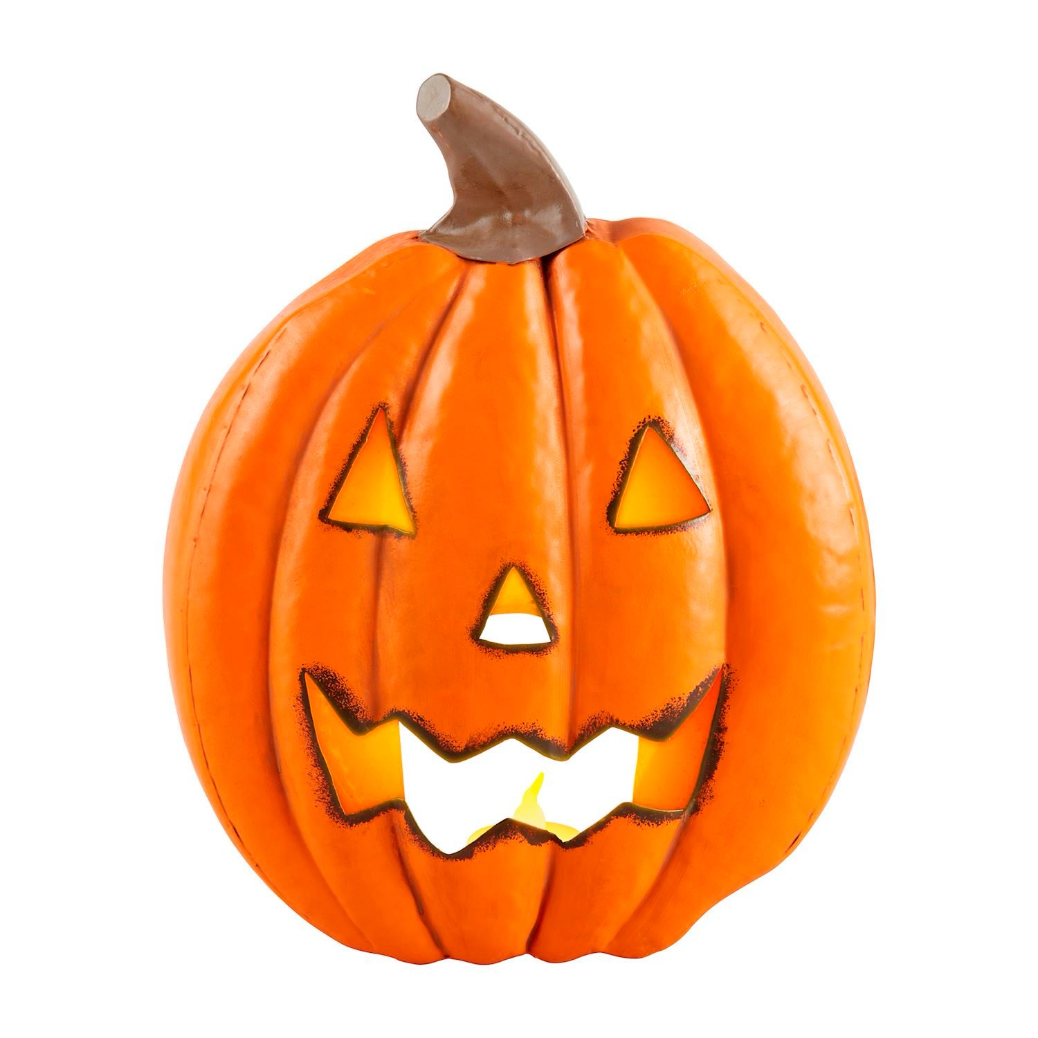 MP Pumpkin Halloween Tin Lantern 7.75x10x4.25