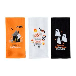 MP Trick Or White Waffle Towel