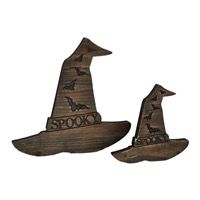 WT Lg Spooky Witch Hat Block 13.5x14x1