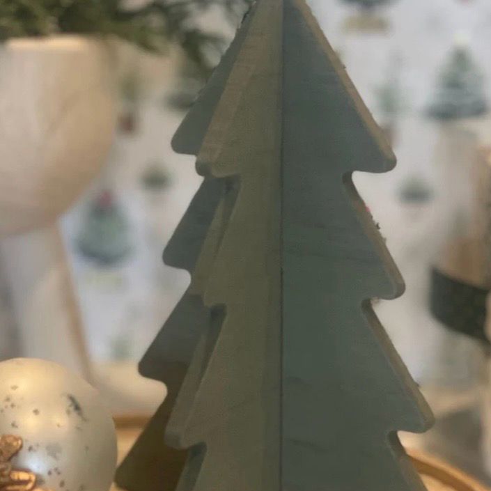 Col 7.5&quot; Green Wood Puzzle Tree