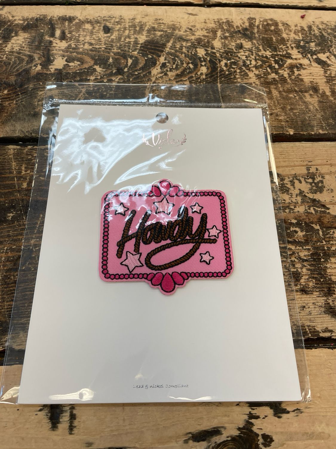 DV 1pk Pink Howdy Patch