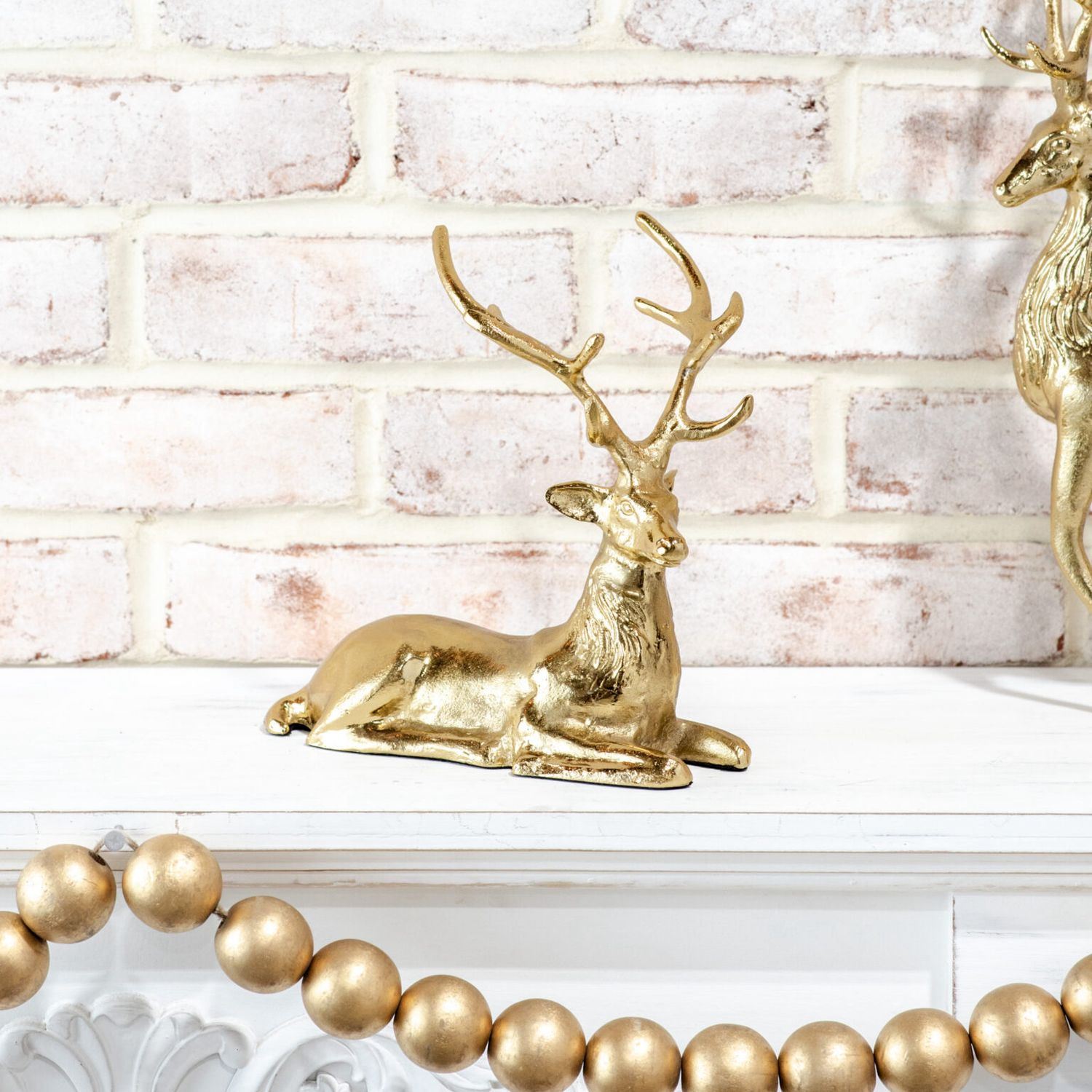 PDG 8.5&quot; Gold Laying Reindeer