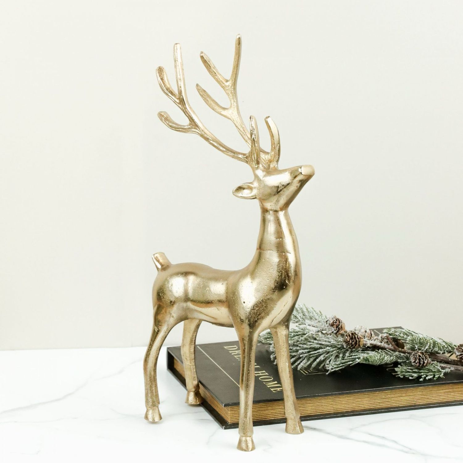 PDG 18.5" Gold Standing Reindeer