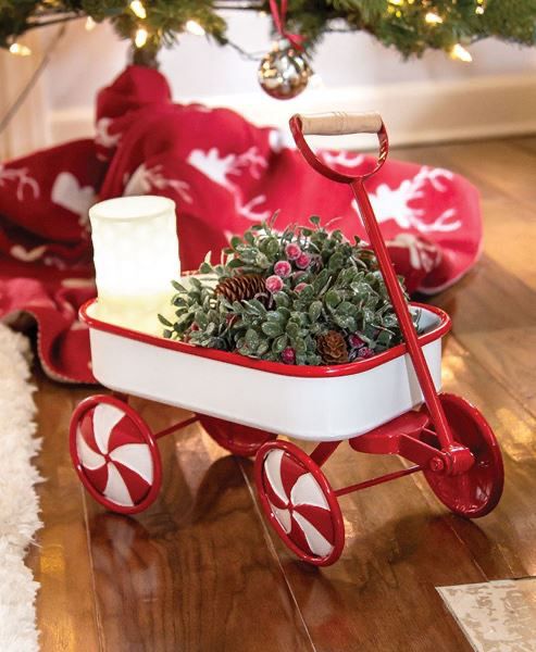Col Metal Candy Cane Wagon