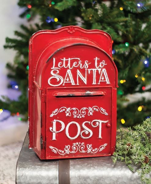Col Letters To Santa Post Box Red 15.3x10.3x3.7