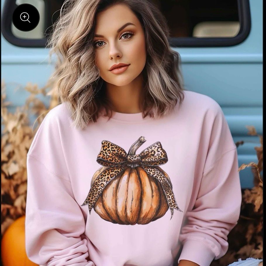 Pumpkin Bow Sweatshirt Med