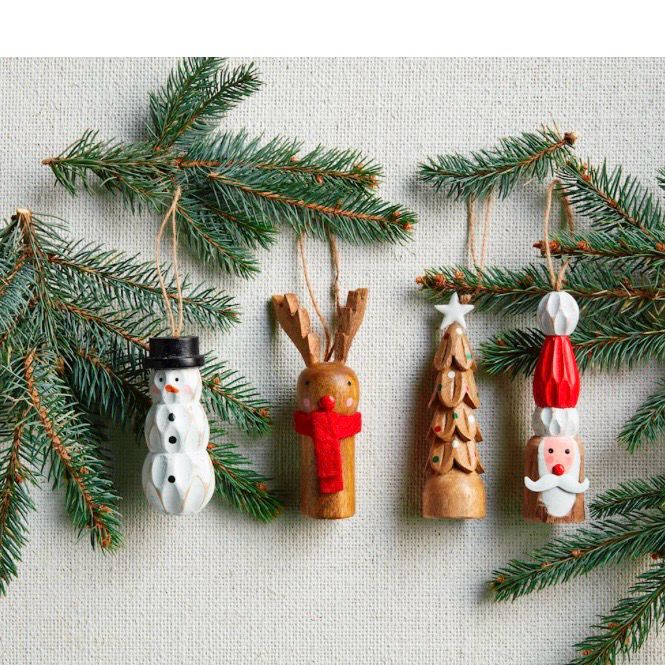 MP Santa Wood Peg Orn 5.5&quot;
