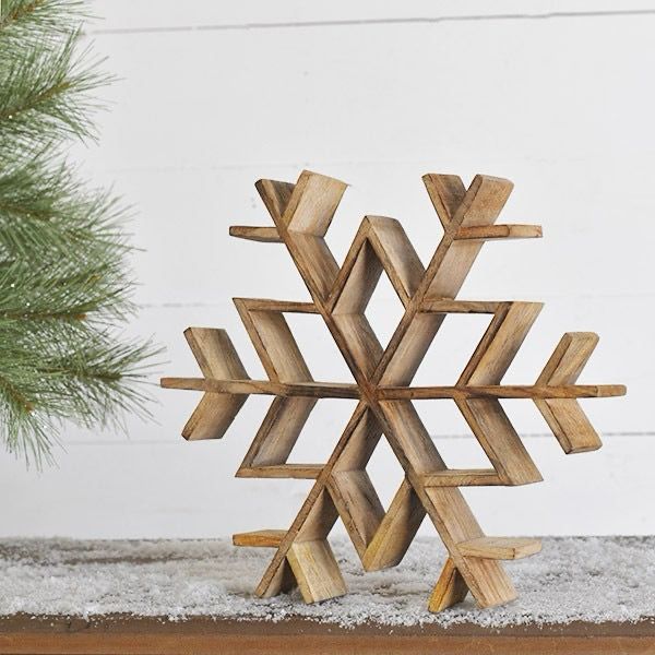 Pdg 12&quot; Wood Snowflake