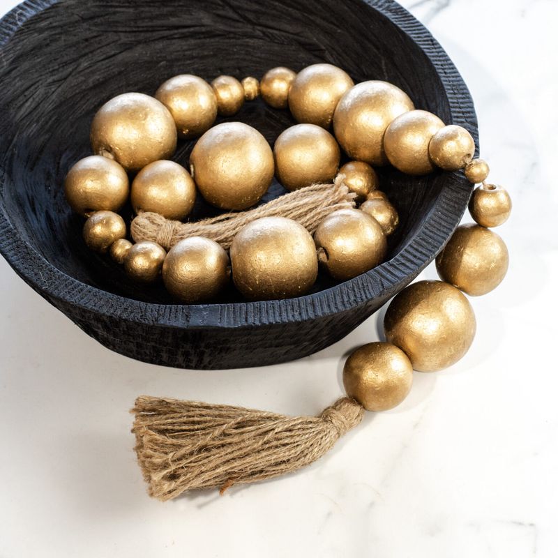 Pdg 42&quot; Gold Multi Size Ball Garland