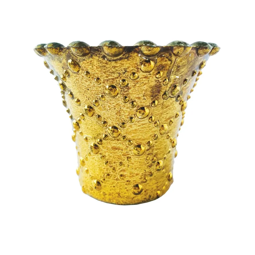 Cco Gold Embossed Votive Holder 3.25&quot; Rnd