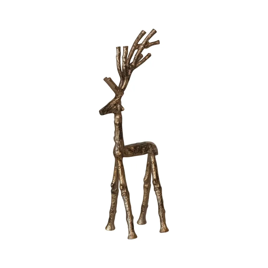 Cco Antique Gold Reindeer 5.5x4x15.75