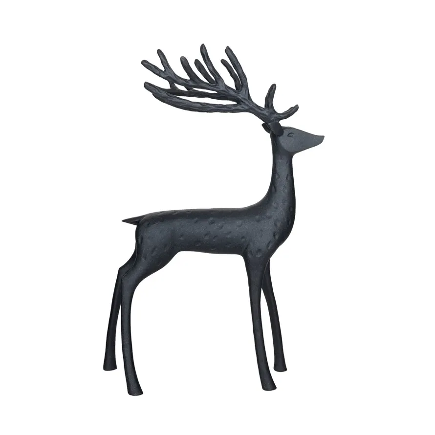 Cco Black Standing Deer 12x4.75x17.5
