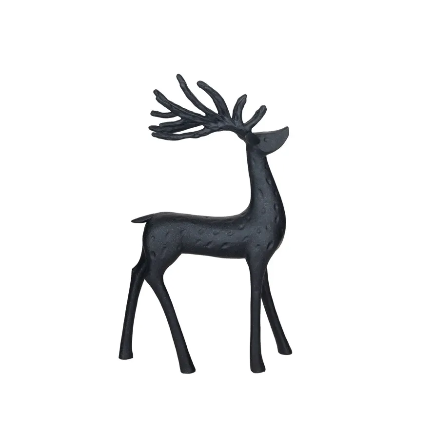 Cco Sm Black Standing Deer 7.5x2.5x12.25